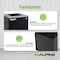 Alpine Industries Square Recycling Bin, 29 Gallons, Black Can, Square Opening Lid, for Trash ALP4450-KIT-BLK-S-TR - alternate 3